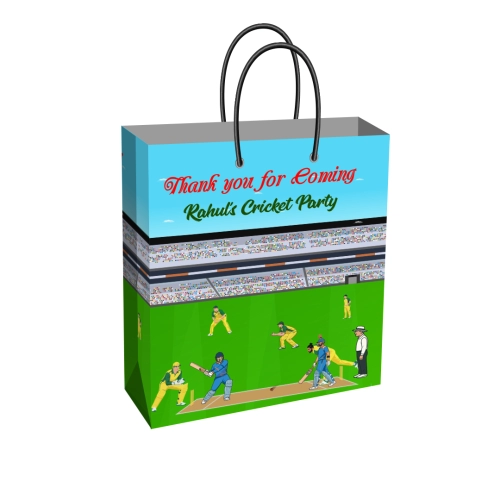 Cricket Theme Party Supplies | Personalized or General Cricket Theme Medium Gift Bag